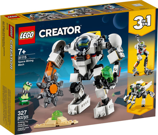 LEGO 31115 Space Mining Mech 3in1 Robot & Cargo Carrier - Auzzistore