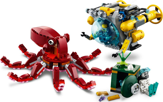 LEGO 31130 Sunken Treasure Mission: Submarine, Octopus & More! – view 2 - Auzzistore
