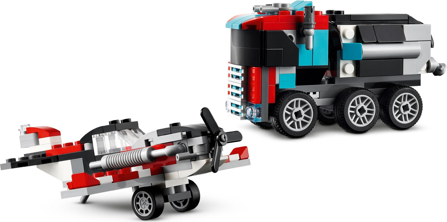 LEGO LEGO Creator Series 31146 Flatbed Truck with Helicopter- Auzzi Store