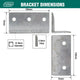 Carinya Galvanised Reinforcing Angle Bracket 75x75x150mm Durable