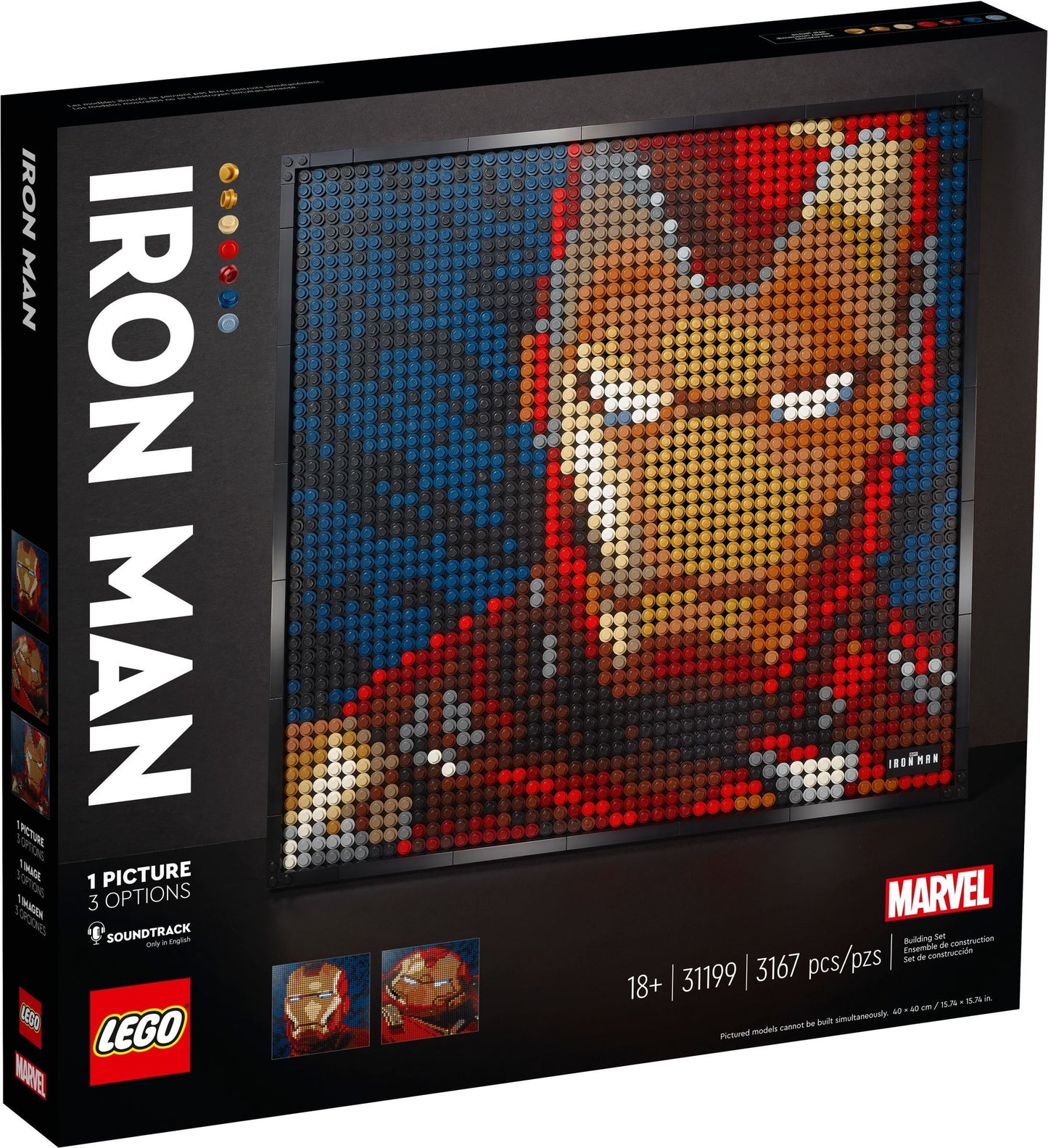 LEGO 31199 Iron Man Art Set: Build 3 Iconic Suits
