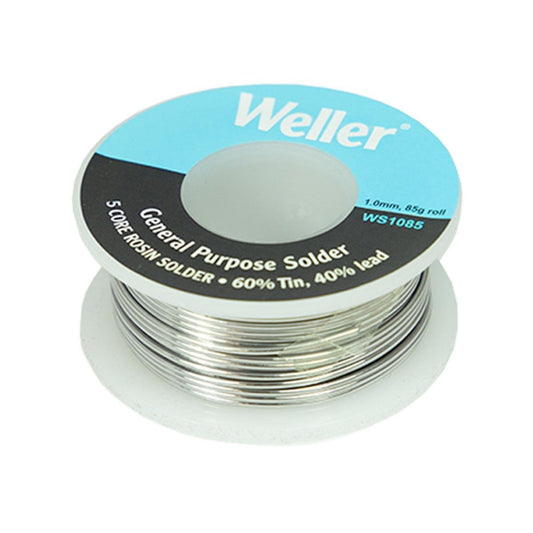 Weller 1.0mm 60/40 Rosin Core Solder - 85g Spool - Auzzistore