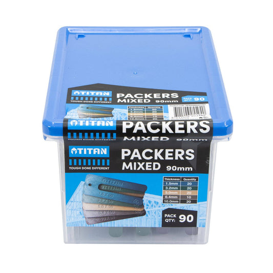 Titan 90mm Mixed Window Packers - 90 Pieces - Durable Plastic - Leveling Solutions - Auzzistore