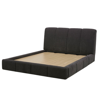 Aiden & Ivy Upholstered Queen Bed Elite Charcoal Fabric Heavy Duty