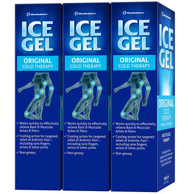 Mentholatum Ice Gel Cooling Muscle & Joint Pain Relief 3 x 100g