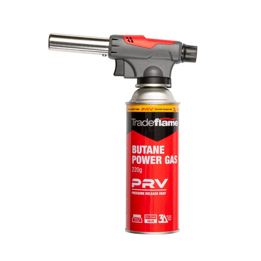 Tradeflame Blow Torch Kit - Bayonet Butane Gas - 110mm x 145mm - Dual Safety System - Auzzistore