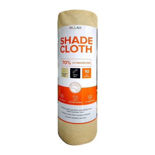 Pillar 1 Shade Cloth - 83 x 5m - Classic Cream - HDPE - 70% UV Protection