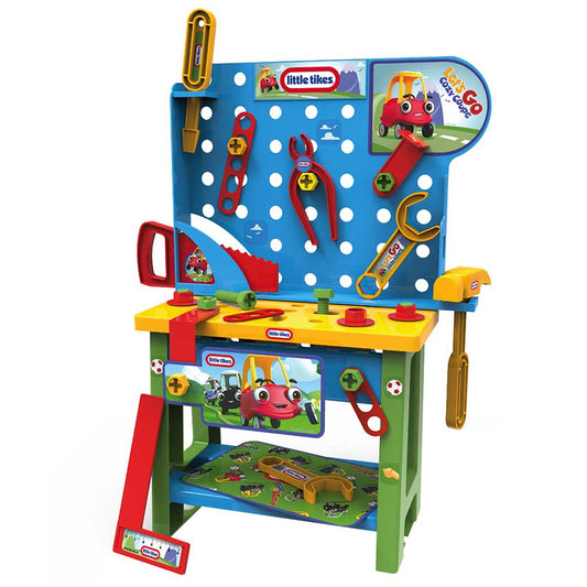 Bildo Little Tikes Cozy's Toolbench 36 Piece Set with Toolbench, Hammer, Saw, Screwdriver, Wrench, Angle, Screws, 50 cm Bench Height – view 2 - Auzzistore