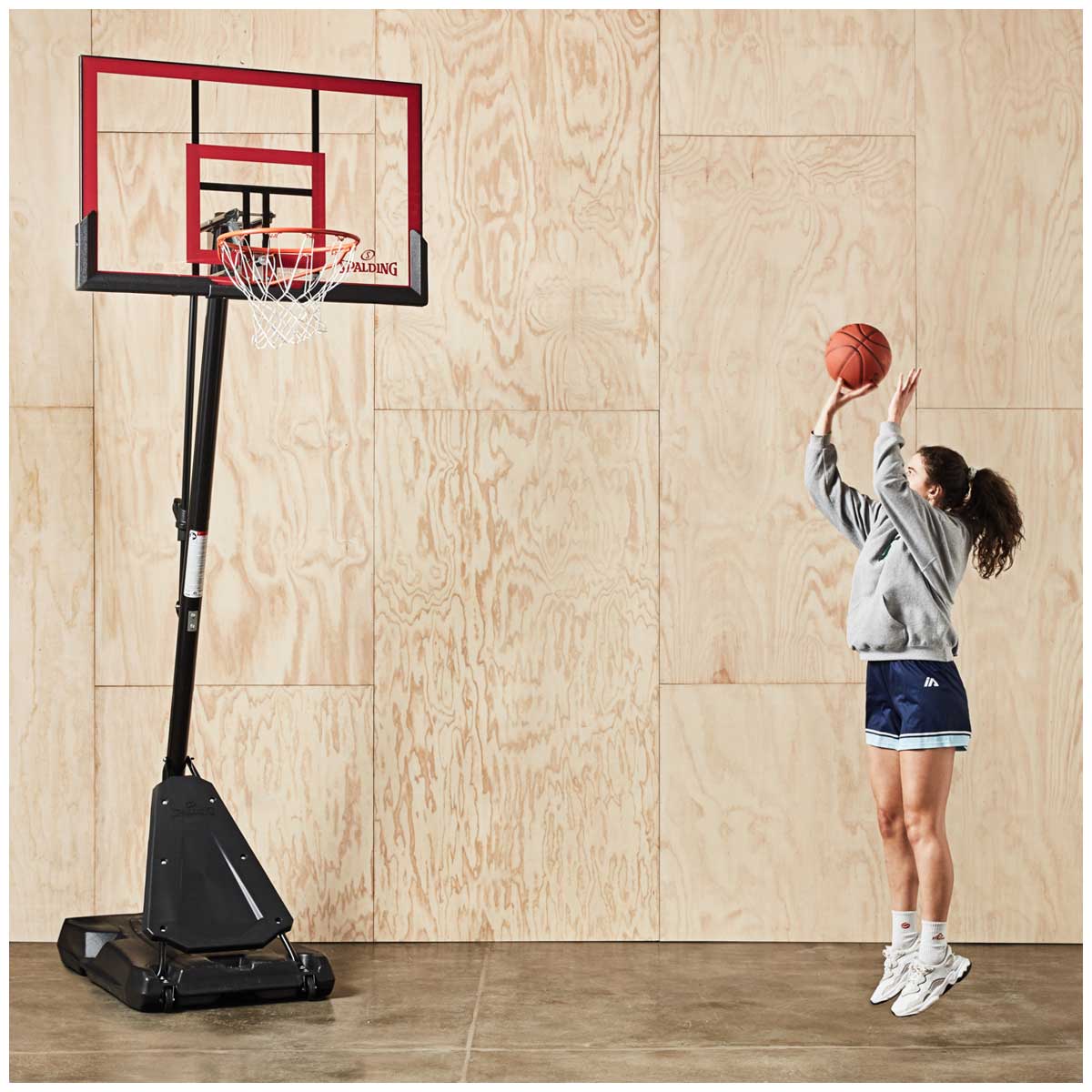 Spalding Polycarbonate Portable Basketball System 1.27M