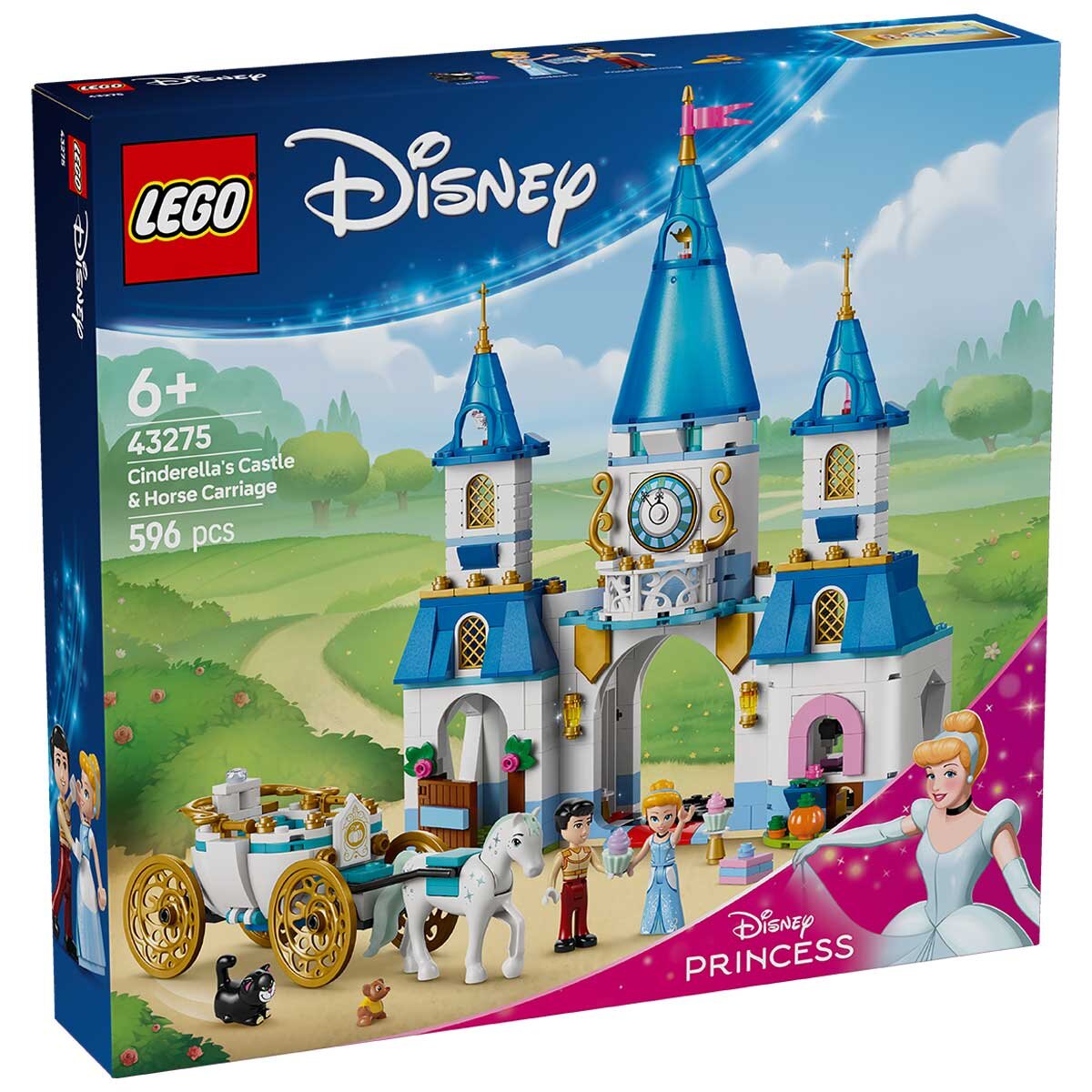 LEGO Disney Princess Cinderella’s Castle And Horse Carriage Building Set 43275