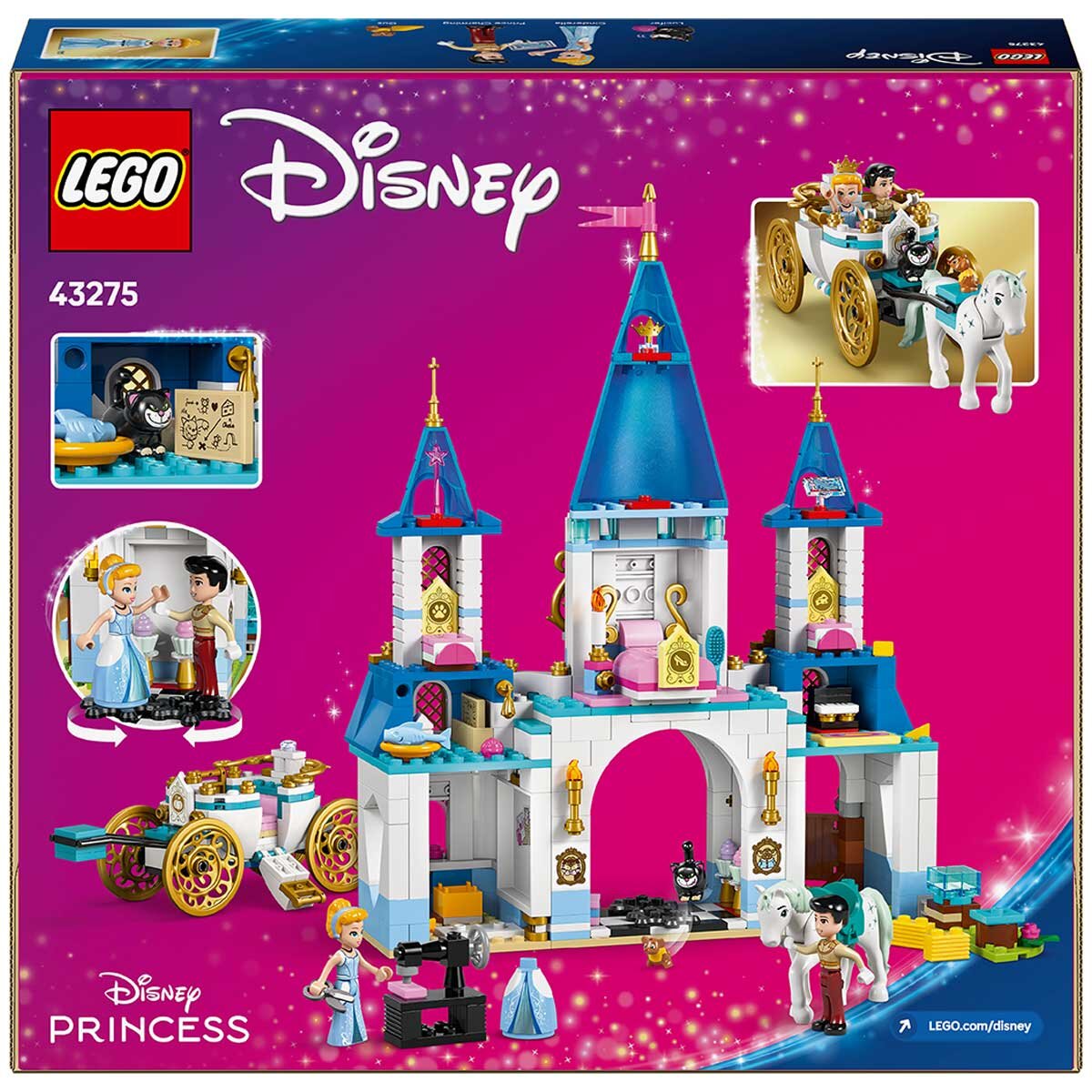 LEGO Disney Princess Cinderella’s Castle And Horse Carriage Building Set 43275