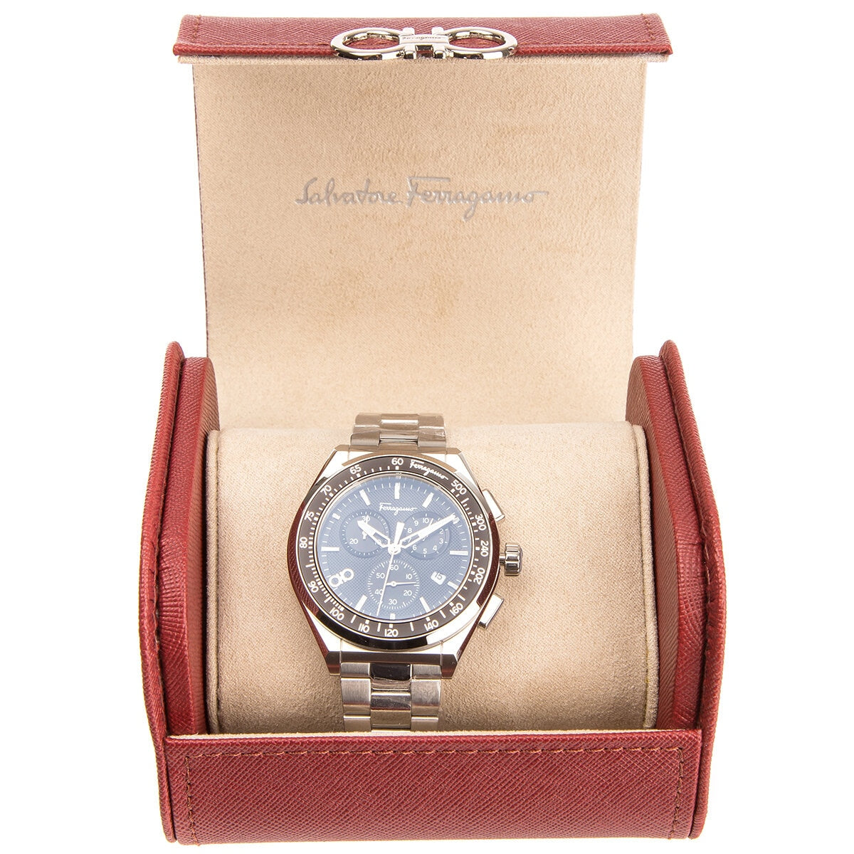 Salvatore Ferragamo 1898 Chrono Sport Guilloché Dial Men's Watch SFUI00821