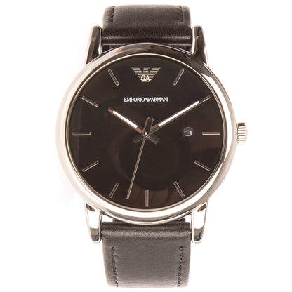 Emporio Armani Classic Leather Strap Quartz Men's Watch AR1692