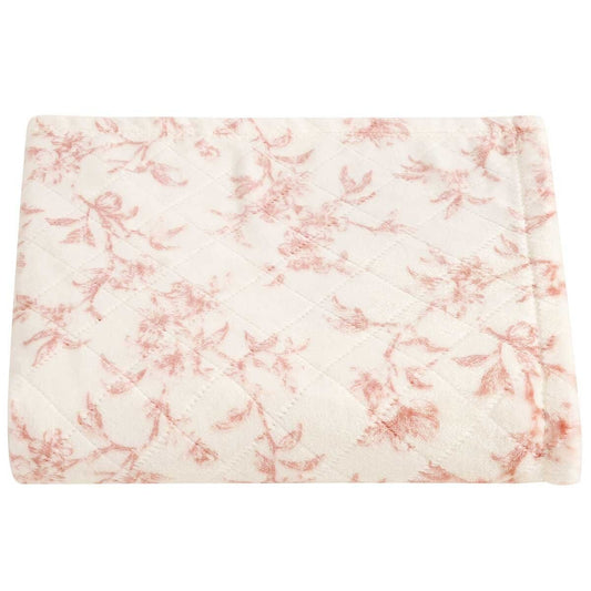 Fraiche Maison Velvet Plush Throw 152 x 177cm Elodie Floral – view 2 - Auzzistore