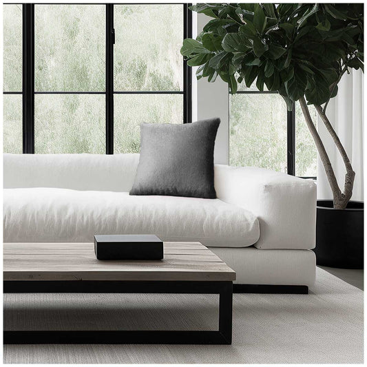 Mon Chateau Faux Fur Pillow Grey - OEKO-TEX Certified Silky Soft Faux Fur, No Fibre Shedding, Super Soft Hand Feel