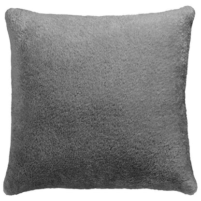 Mon Chateau Faux Fur Pillow Grey - OEKO-TEX Certified Silky Soft Faux Fur, No Fibre Shedding, Super Soft Hand Feel
