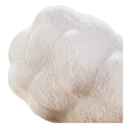 Mon Chateau Ivory Faux Fur Pillow - OEKO-TEX Certified, Silky Soft, No Fibre Shedding