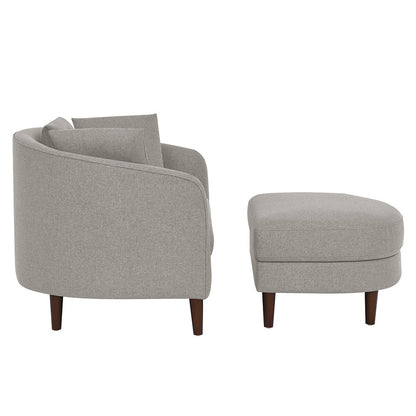 Thomasville Fabric Accent Chair with Storage Ottoman