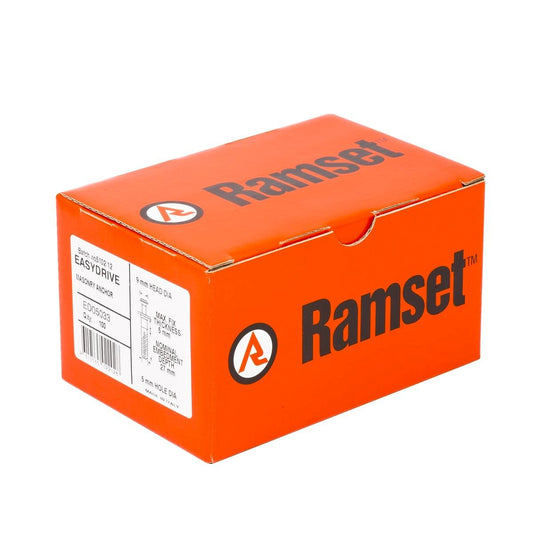 Ramset Easydrive Anchor - 5 x 33mm - Carbon Steel - Light Duty - 100 Pack - Auzzistore