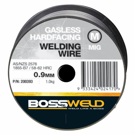 Bossweld Hardfacing MIG Wire - 0.9mm x 1kg - Gasless - Low Fume - Auzzistore