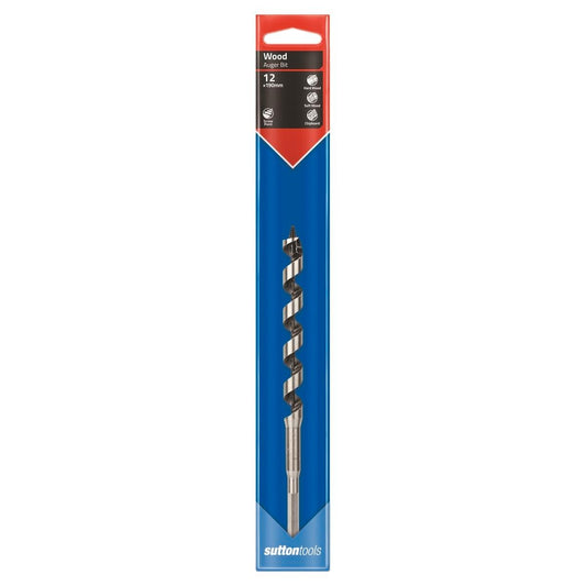 Sutton Tools Short Auger Bit 190 x 12mm Steel Fast Drilling - Auzzistore