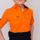 Green Hip Long Sleeve Hi-Vis Shirt - Size 12 - UPF 50+ - Khaki