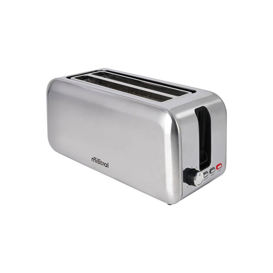 Mistral 4 Slice Toaster BT353 - Stainless Steel - 384mm x 179mm x 165mm - Even Toasting - Auzzistore