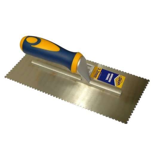 QEP Adhesive Grass Trowel 3.2mm Carbon Steel Polymer Ergonomic Handle - Auzzistore