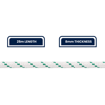 Grunt Outdoor Rope 8mm x 25m UV Protected Braided Synthetic