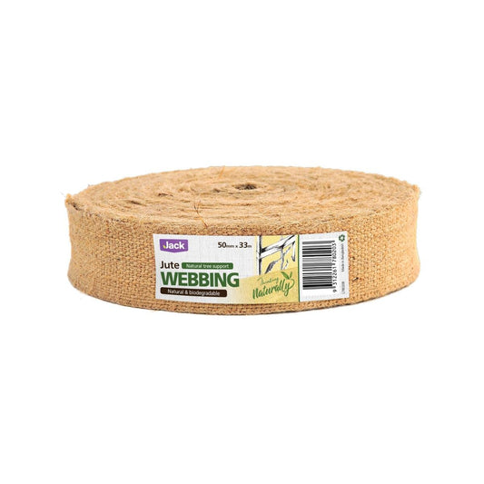 Jack Jute Webbing 50mm x 33m Bio-Degradable Soft Plant Tie - Auzzistore