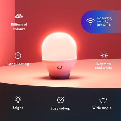 LIFX 1000lm B22 Colour Smart Light Globe - 2-Pack