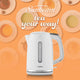 Sunbeam 1.7L White Brightside Kettle - Cordless - Auto Shut Off - 2400W