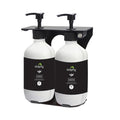 Dolphy Manual Liquid Soap Dispenser 500ml x 2, Wall-Mounted, ABS & Stainless Steel, White