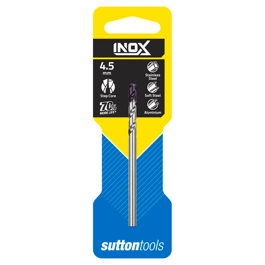 Sutton Tools 4.5mm Inox Stainless Steel Jobber Drill Bit M2 HSS Durable - Auzzistore