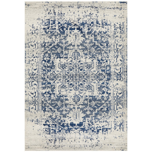 Rug Culture Evoke 253 White/Navy Indoor Rug 230 x 160cm