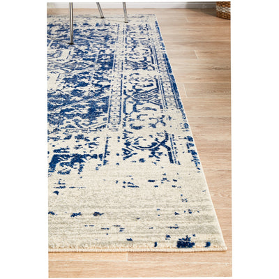 Rug Culture Evoke 253 White/Navy Indoor Rug 230 x 160cm