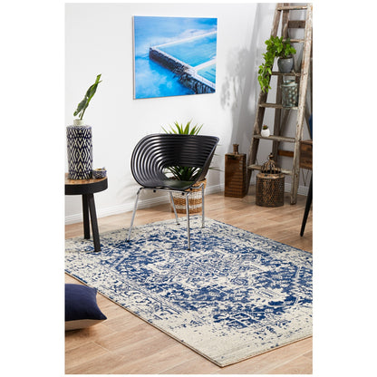 Rug Culture Evoke 253 White/Navy Indoor Rug 290 x 200cm