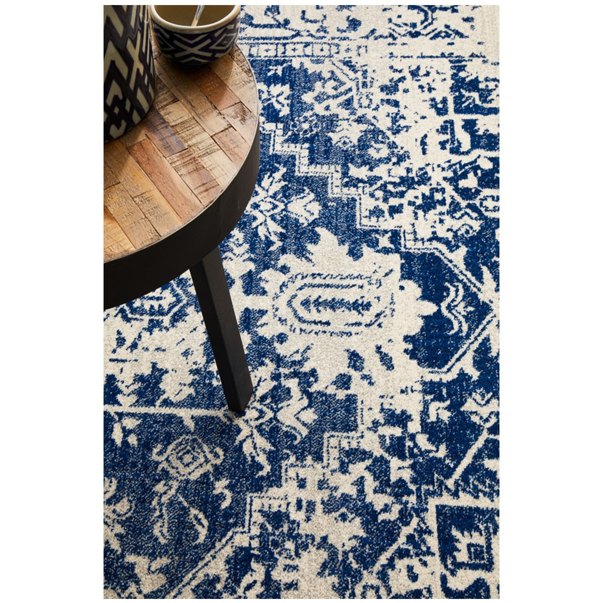 Rug Culture Evoke 253 White/Navy Indoor Rug 290 x 200cm
