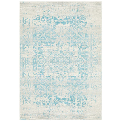 Rug Culture Evoke 253 White and Blue Area Rug Made in Turkey 400 x 300cm