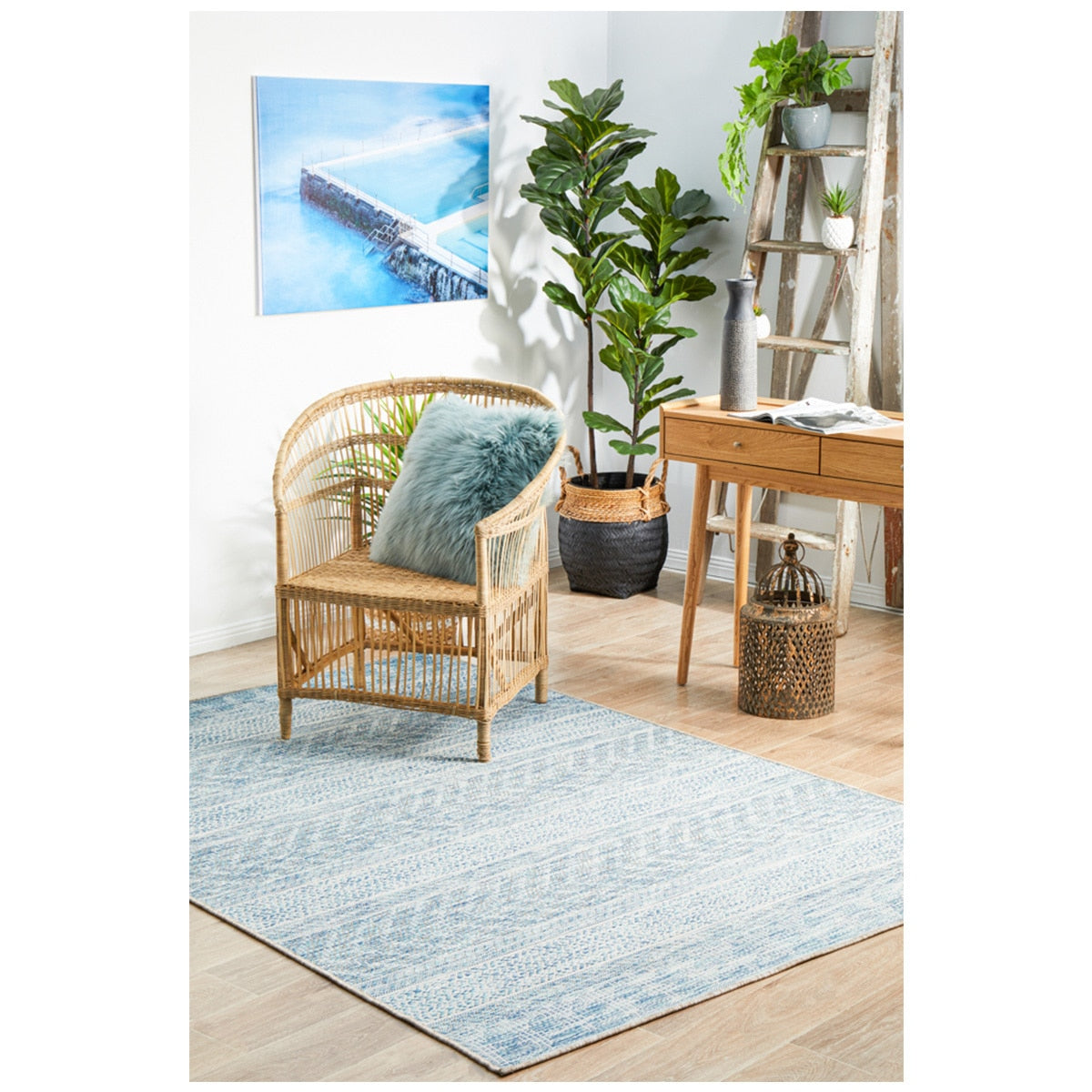 Rug Culture Terrace 5505 Rug 230 x 160cm Blue