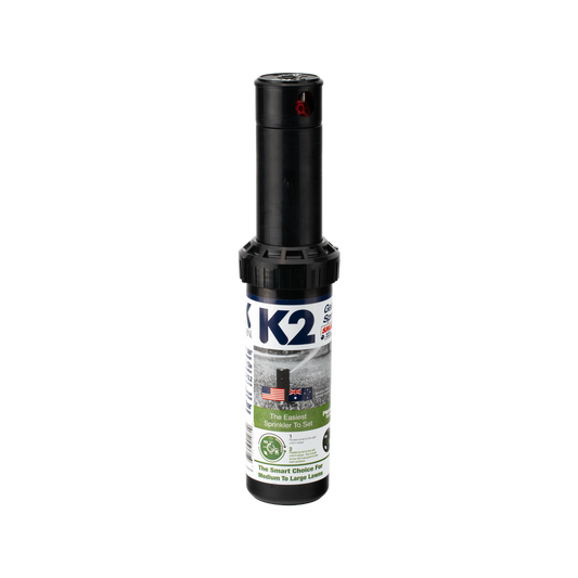 K-Rain K2 Gear Drive Sprinkler - 11m - Plastic - Easy Arc Adjustment - Auzzistore
