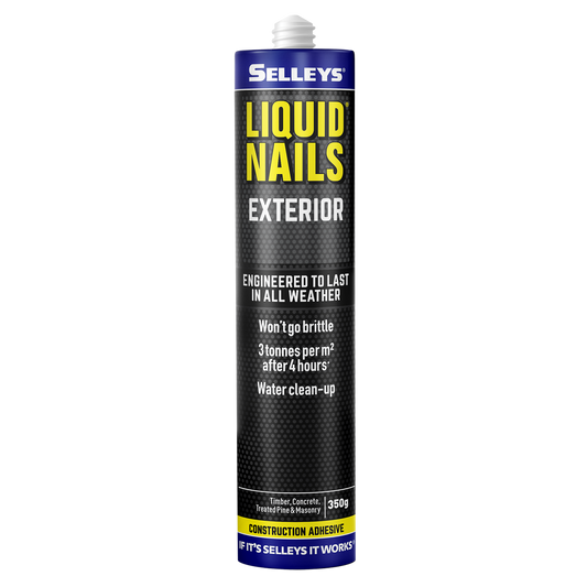 Selleys Liquid Nails Exterior 350g - High Bond Strength - Waterproof