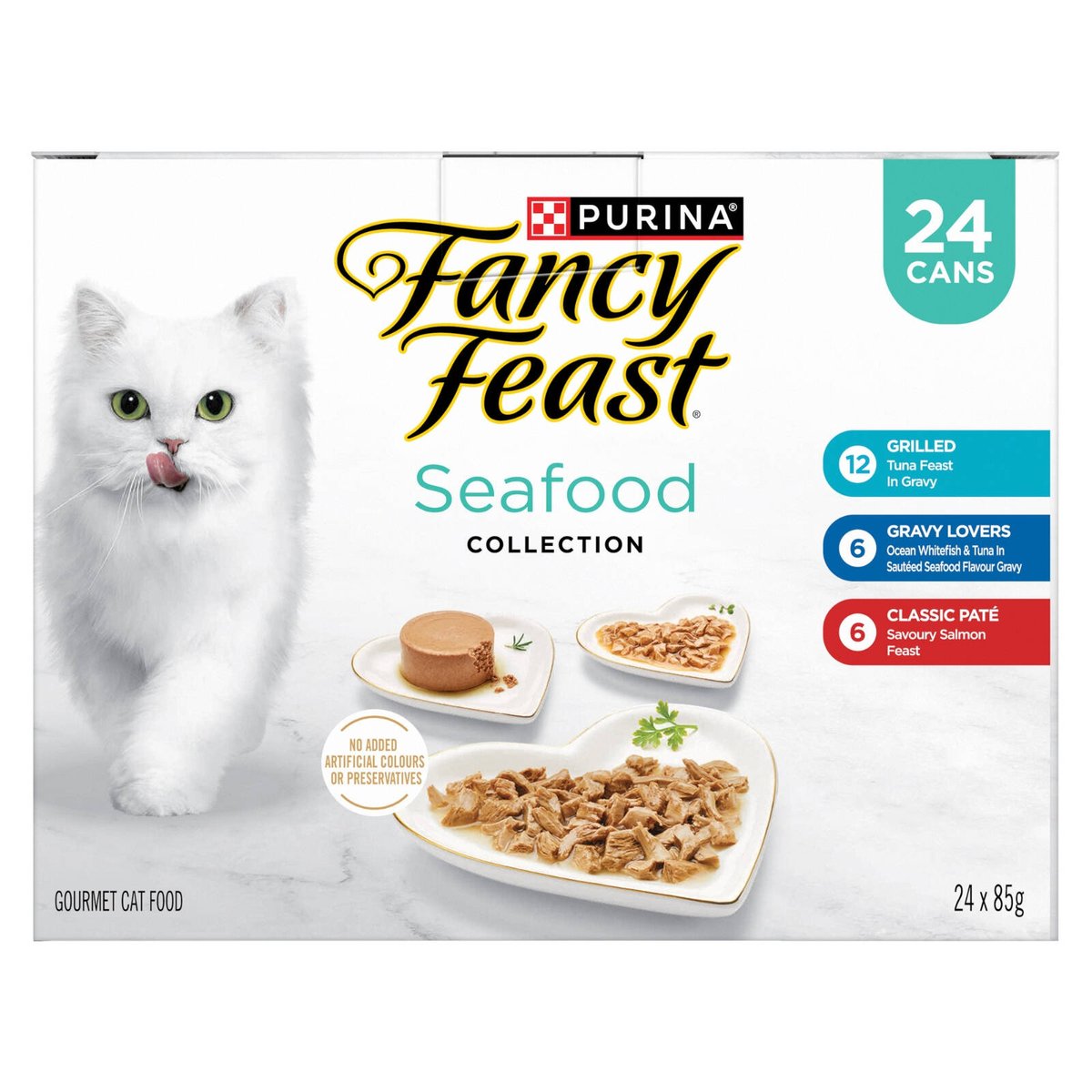 Fancy Feast Seafood Collection Wet Cat Food 85g - 24 Pack - Nutrient Rich