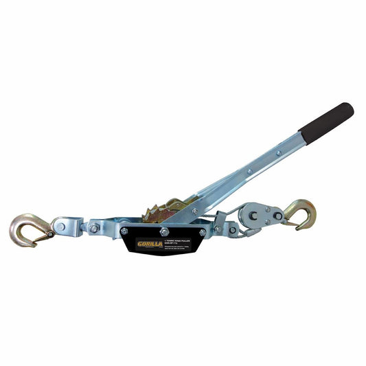Gorilla 1000kg Hand Puller - 1.8m Steel Wire Rope - Heavy Duty Use - Auzzistore