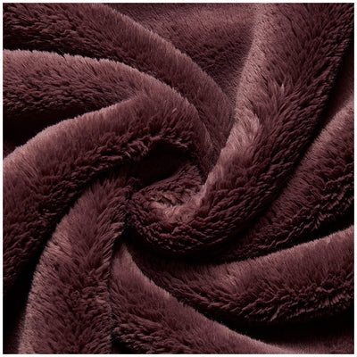 Amari Luxury Velvet Throw 152cm x 177cm Light Brown Oversize Warm Cozy Plush 600 gsm