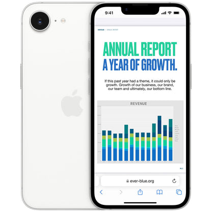 iPhone 16e 256GB White - A18 Chip, 48MP Fusion Camera, Supersized Battery Life