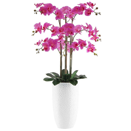 CG Hunter 1.2M Pink Artificial Phalaenopsis Orchid Arrangement - Modern Planter, Indoor Use – view 2