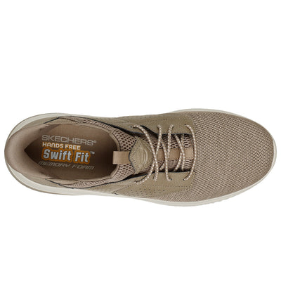 Skechers Men's Delson Tan AU 11 Shoe - Air-Cooled Memory Foam, Flexible Outsole