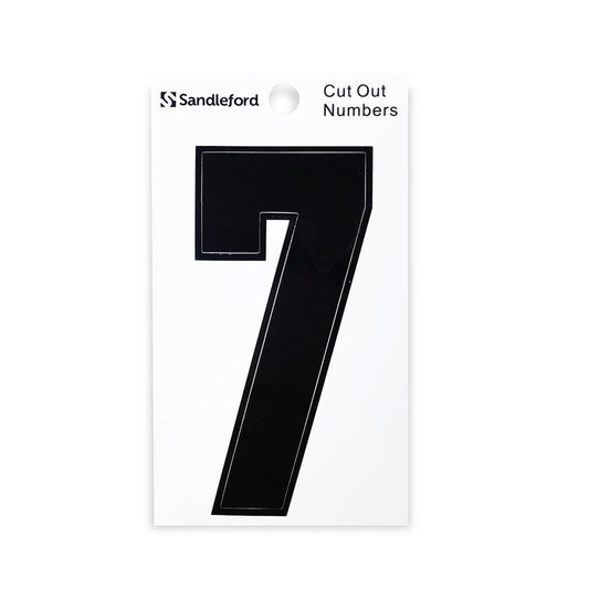 Sandleford 85mm Black Cut Out Self Adhesive House Number 7 - Auzzistore