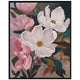 Cafe Lighting and Living Magnolia Hand Painted Canvas Painting Black Frame — image 2